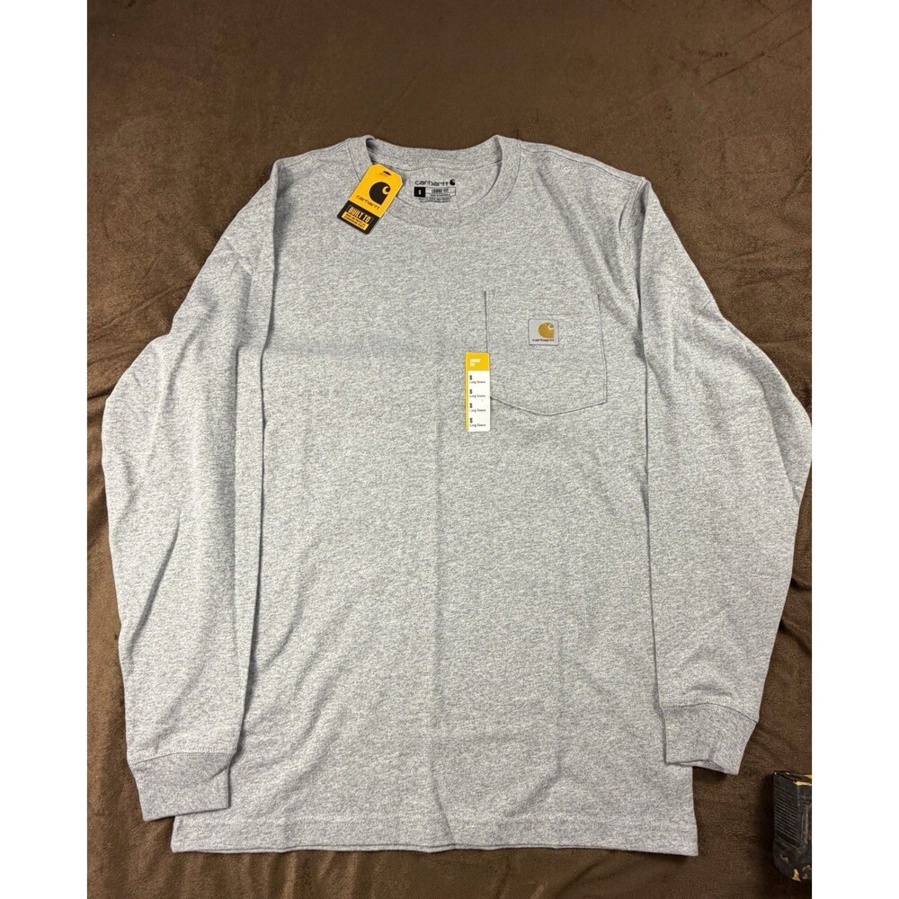 Carhartt K126 Men's Loose Fit Heavyweight Pocket T-Shirt Heather Grey S